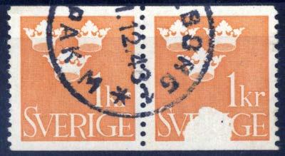 (A) 1500 146 60 öre Tre kronor ** med Spécimen övertryck i grön färg. Skickat från UPU till Portugals Postverk.