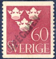 299) Tre Kronor med lyx centrering och lyxstämpel Sävsjö 13.11.1965. Mycket svårt märke. (A) 500 149 1,75 kr (F.