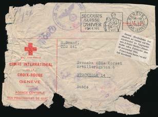 196 197 Crashpost 196 Crashbrev från Röda Korset i Geneve till detsamma i Stockholm.