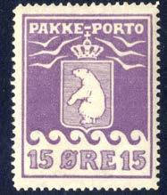 Intyg Wowern (1981) Högra sidan efterperforerad. (A) 300 360 1 krona Pakkeporto ** (P.11) Fyrblock.