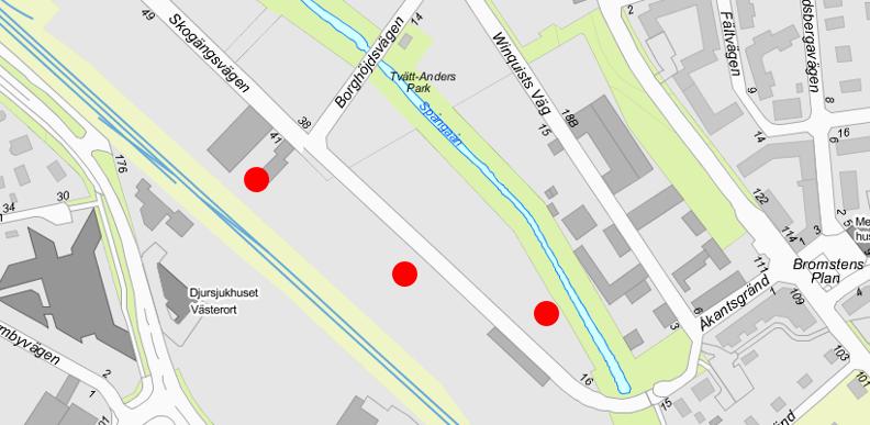 Sida 13 (54) 3.2.4 Kvicklera Lera med kvickleregenskaper har påträffats i följande undersökningspunkter. 3.3 Hydrologiska förhållanden Undersökningspunkter där kvicklera har påträffats 3.