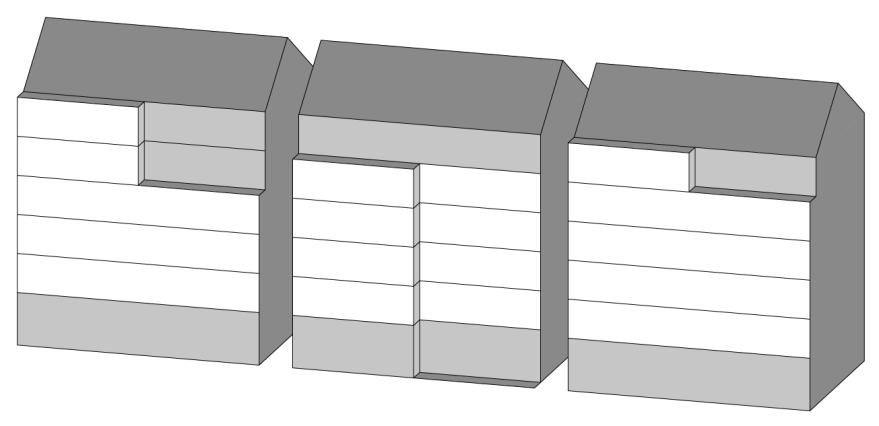 Sida 21 (54) 4.2.1 Övergripande Planen omfattar nio stadskvarter längs med huvudgatan Skogängsvägen med ca 1000 lägenheter, lokaler i bottenvåningarna och åtta förskoleavdelningar.