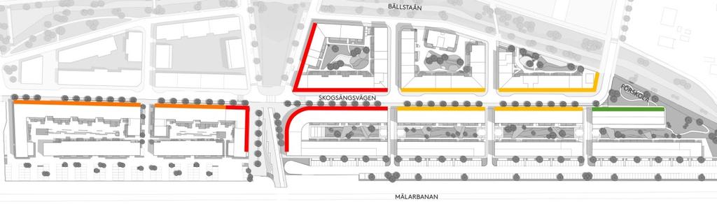 Sida 22 (54) 4.2.3 Sockelstrategi En strategi för sockelvåningen har tagits fram för att möjliggöra en aktiv bottenvåning som bidrar till gaturummet och stadslivet.