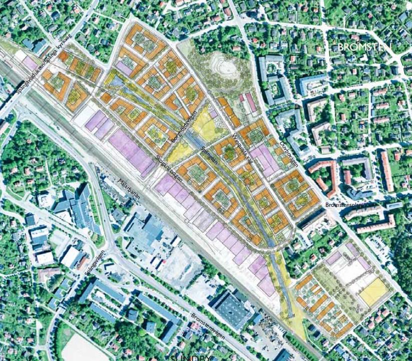 Sida 8 (54) Strukturplanen för Bromstensstaden från 2007 Programmet bygger på 5 grundprinciper: 1. Mer än ett bostadsområde.