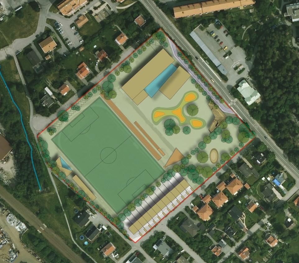 Sida 9 (54) Reviderat förslag för Bromstens IP från 2008 med skola mot Duvbovägen 2.4.3 Detaljplan Gällande detaljplan Pl 5105, antagen 1964-05-11, föreskriver industri på fastigheterna Gustav 1, Gunhild 4, 5 och 7.