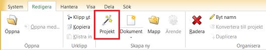 Chaos desktop manual Skapa projekt Du kan skapa ett nytt projekt på tre olika sätt: Skapa projekt med guide (Projektwizard) Skapa projekt i markerad mapp Konvertera mapp till projekt Skapa projekt