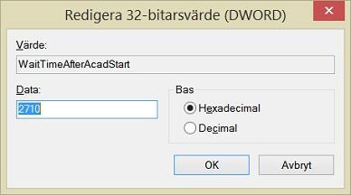 Chaos desktop manual Det finns även möjlighet att öka väntetiden för hur länge Batch ska vänta efter uppstart av AutoCAD.