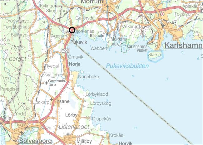 Bakgrund Inför byggnation av en cirkulationsplats för E22 - väg 121 vid Björkenäs i Karlshamns kommun beställde Vägverket Sydöst vintern 2005 en särskild utredning för planområdet av Blekinge museum.