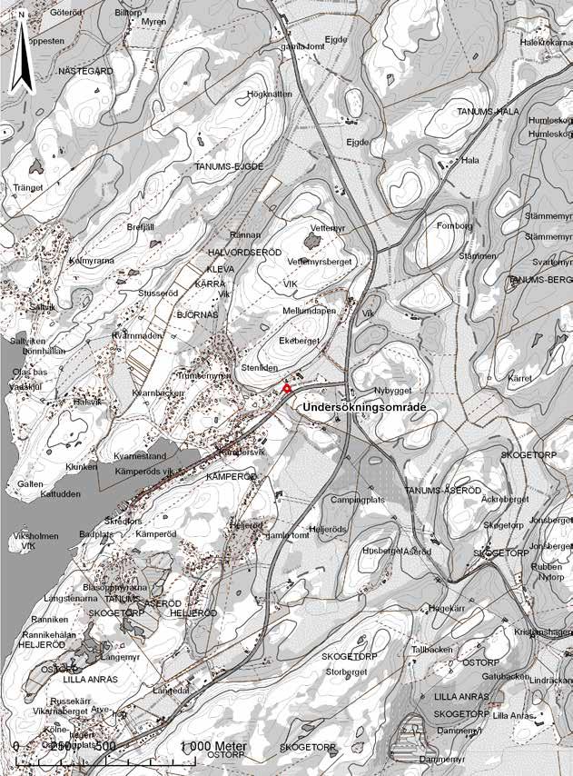 Grav- och boplatsområde i Kämperöd 5 Figur 2.