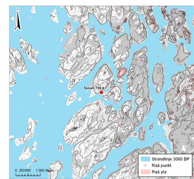 Grav- och boplatsområde i Kämperöd 7 grund av dessa sentida skador så är högen på sina ställen svår att avgränsa. Den aktuella undersökningen berör ett område intill och sydväst om ovan nämnda gravar.