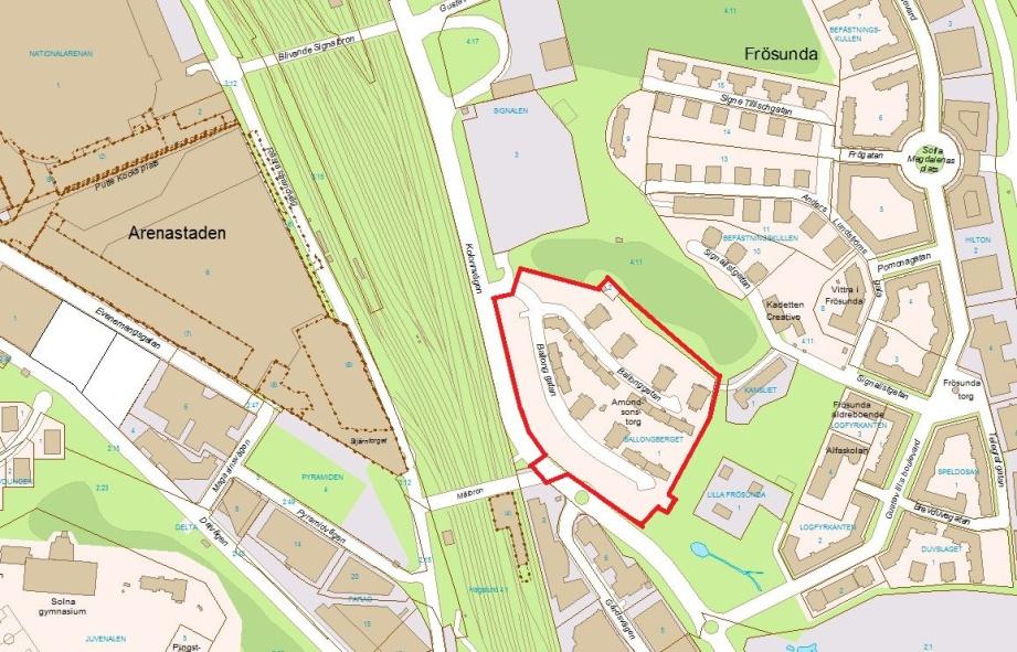 SOLNA STAD 1 (17) Miljö- och byggnadsförvaltningen Linda Schaedl 2017-05-30 BND/2015:99 (SBN/2014:991) Planbeskrivning Granskningshandling Detaljplan för kv Ballongberget m.fl.