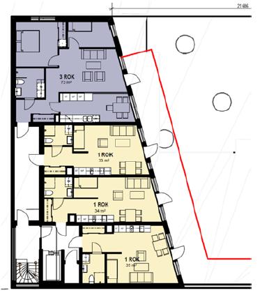 10 (17) på maximalt 55 db(a). Hus 1 som har lägre nivåer planeras med dubbelsidiga lägenheter där hälften av boningsrummen är placerade mot gård och ekvivalenta nivåer på maximalt 55 db(a).