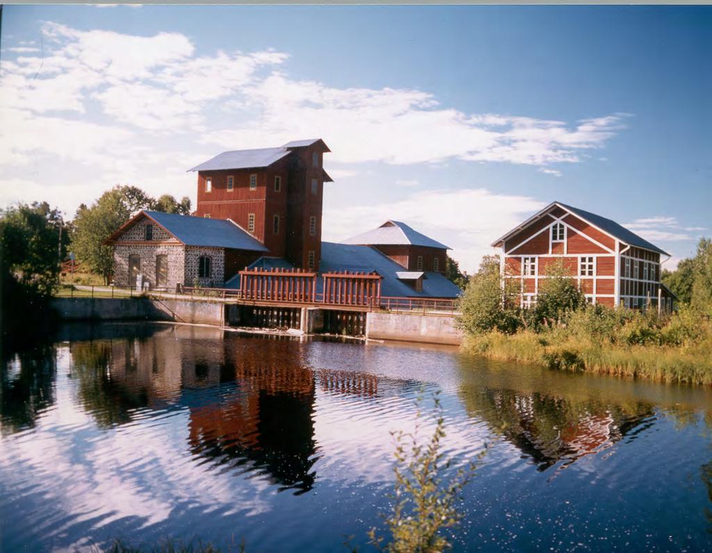 Olofsfors bruksområde med kvarnen och masugnsbyggnaden vid Leduån, Nordmaling kommun.