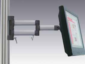 Fäste HKC-MA/MH behövs för montering av LCD-hållare i C-profi l (TPH-bord) LCD-svängarm MA Denna svängarm bär en LCD-monitor som väger 5 kg.