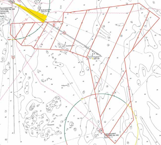 5 Nr 194 Sjömätt område / Area of survey Sjöfartsverket, Norrköping. * 4629 (T) Sjökort/Chart: 61, 616 Sverige. Norra Östersjön. O om Utö. Skjutvarning.