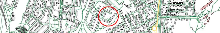 Norr om utmarkerat område i Figur 2 ska två befintliga byggnader, Lunden 61:4, kompletteras med två ytterligare våningsplan på Hogenskildsgatan.