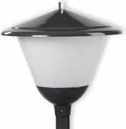 Promenad LED tillverkas av V0-klassat polikarbonat, aluminium och stål i svart och grå finnish som standard.