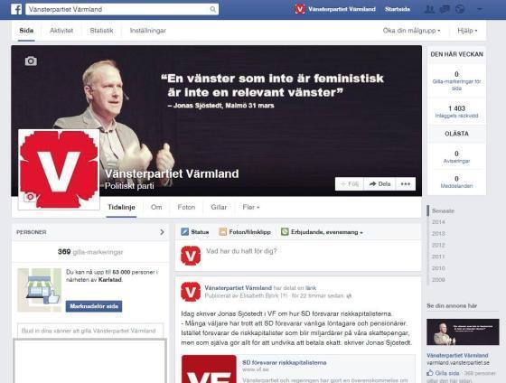 Sociala medier Utvecklingen på internet mot sociala medier öppnar däremot helt andra möjligheter för små partiföreningar.