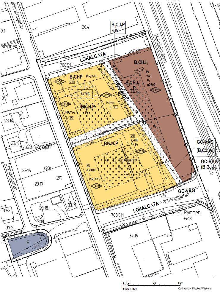 10. Situationsplan Färglagda delar visar