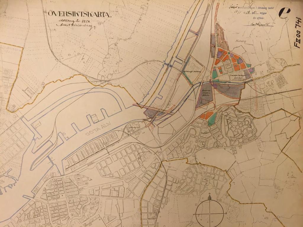 1917 1917 föreslår dessvärre Lilienberg att bryta den logiska kopplingen mellan Ånäsvägen och Gamlestadsvägen. Troligtvis på grund av lämpligare korsningsmöjlighet under järnvägen?