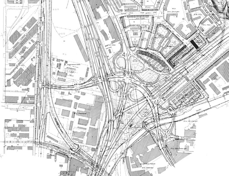 1945 1943 Upprivning: 1943 rivs Södergrens kvarter längs Lars Kaggsgatan delvis upp av Uno Åhrén.