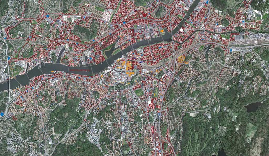 Historisk stadsplaneanalys över Göteborg: (första steget i arbetets upplägg) Gör en historisk stadsplaneanalys över möjliga byggytor i en utvidgad innerstad på kort & lång sikt, mestadels baserat på