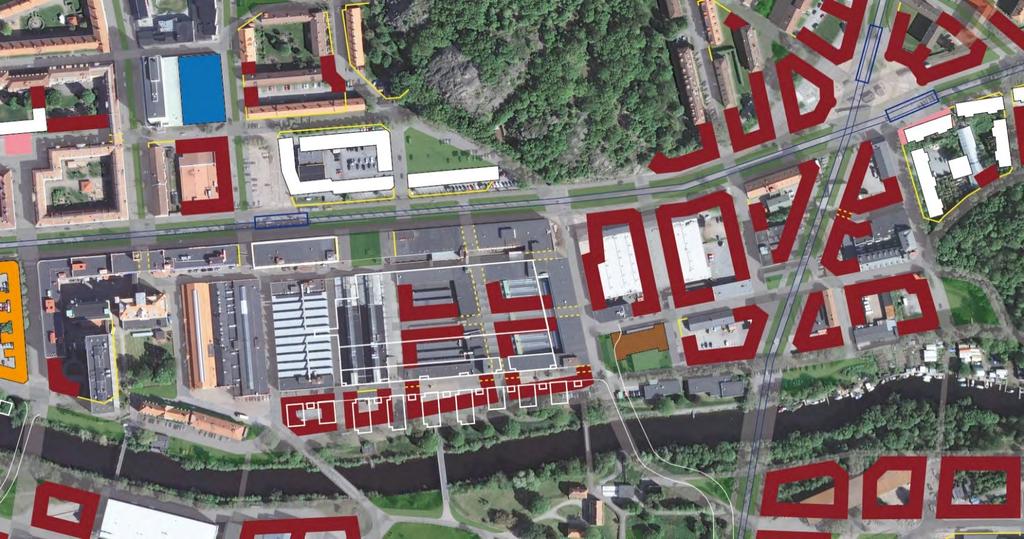 4. Öppna upp de ursprungliga stadsgatorna & kopplingarna igenom SKF samt Säve strandgata (som tidigare