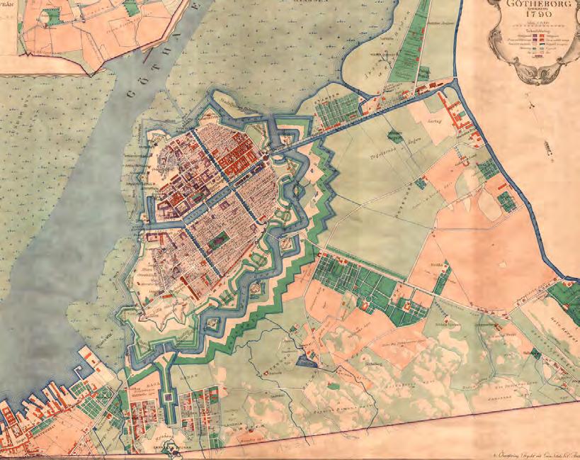 4.3 Kulturmiljö Historisk översikt 1600- och 1700-talens Göteborg, en befäst stad Planområdet innehåller kulturmiljövärden som beskriver Göteborgs tidiga historia som befäst handelsstad.