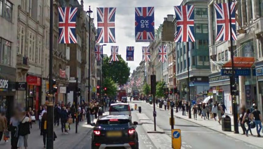 Oxford street, London = 4 km rak siktlinje.
