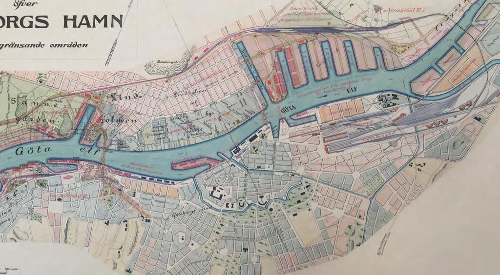 1904 internationell hamnplanetävling I ett annat förslag från 1904 föreslås istället Lindholmsallén & Ringögatan som