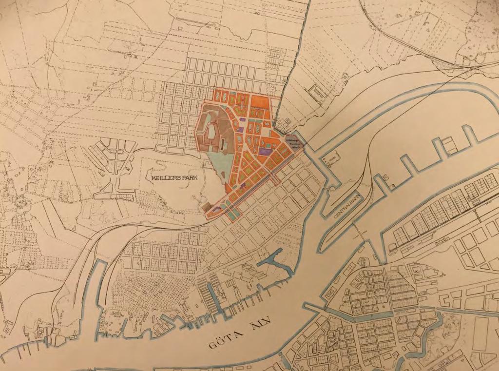 1911 plan för Brämaregården här väljer Lilienberg att