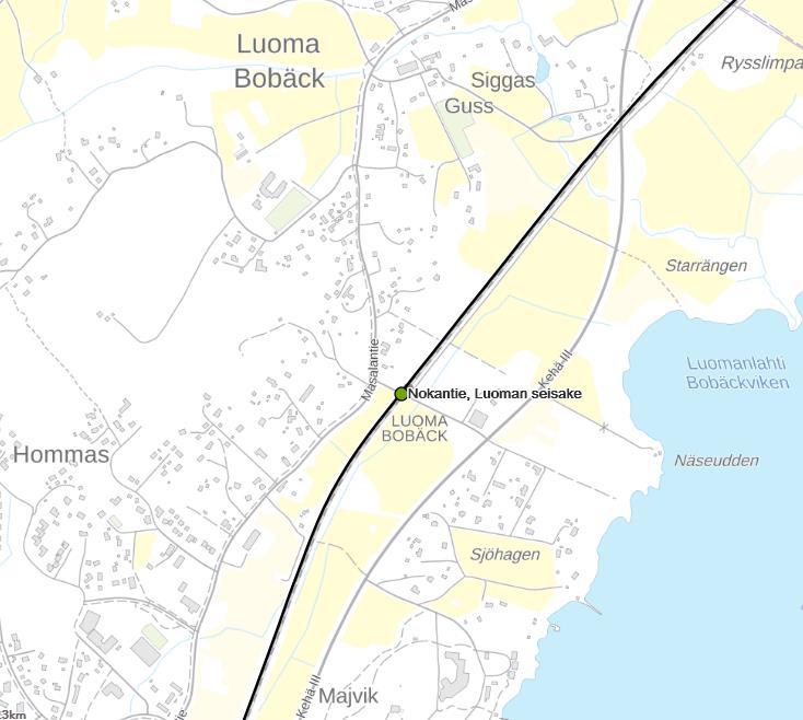 Projektets bakgrund och utgångsläge Plankorsningen Nokantie, Luoman seisake som ligger på den enskilda vägen Bobäcksgränden är ett av objekten i Trafikverkets Program för att förbättra plankorsningar