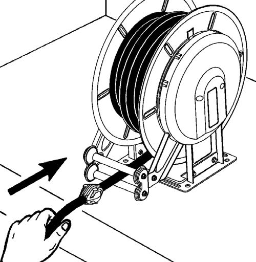 Loosen the swivel joint. Fig.2. 3. On spring side, loosen the two screws of the spring linkage shaft by a 10 mm wrench. Fig.3. 4. Disassemble the guide arm and the side bar. 5.
