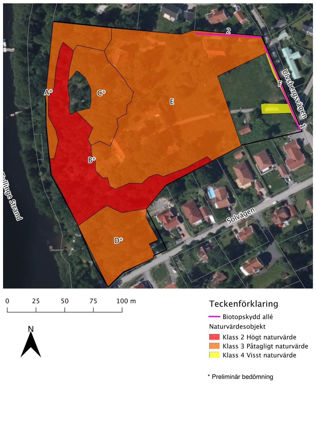 Bilaga 2 Kartor 1 Karta över naturvärdesobjekt och