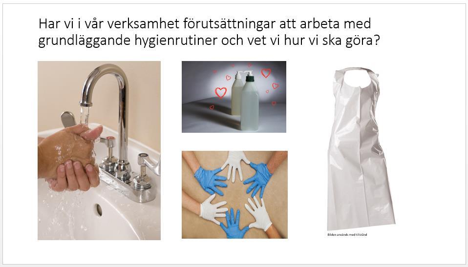 Föreläsningsbilder med förklarande bildtext som stöd