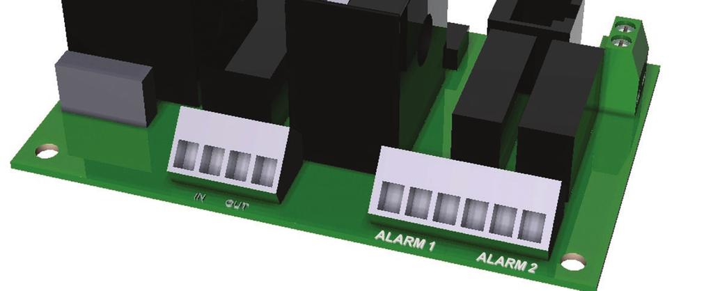 Sida 8 of 20 6 Vidaresändning av larmfunktioner via NC/NO-plint Touch Panel håller totalt ordning på och visar fem olika larm om respektive larmsituation uppstår.