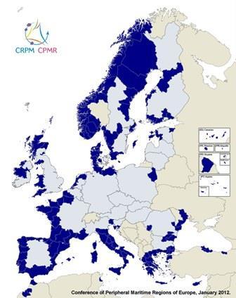 CPMR - Conference of Peripheral and Maritime Regions of Europe CPMR har c:a 160 medlemsregioner varav några är med i både AER och CPMR. För att vara medlem i CPMR måste man vara en maritim region.