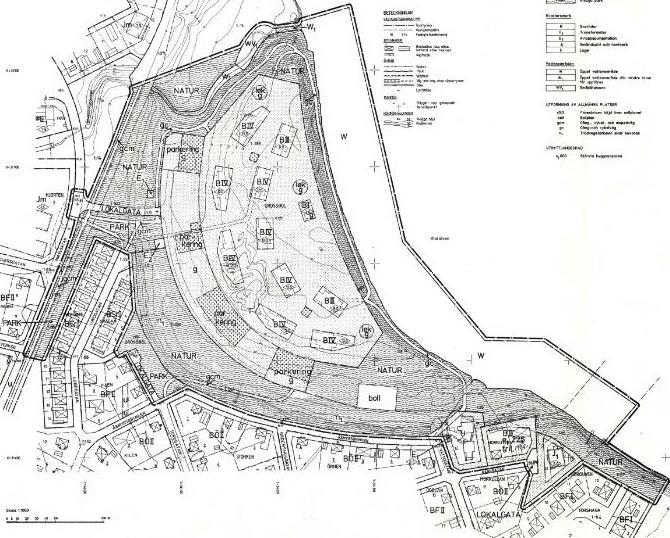 Bostadshusen Områdets speciella topografi och natur skapar en naturlig variation i bebyggelsestrukturen. Bebyggelsen liksom tekniska anläggningar ska anpassas till topografin.