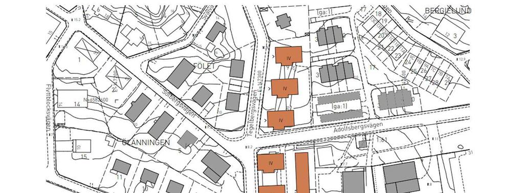 Den planerade bebyggelsen på området innefattar flerbostadshus. Den föreslagna placeringen av byggnader inom området utgör underlag för värderingen av risk i denna utredning.