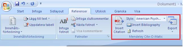 Välj RIS i rutan FORMAT till vänster och klicka på Spara som fil. Referensen öppnas i Mendeley Desktop. Om Mendeley inte öppnas, se instruktioner under 2.