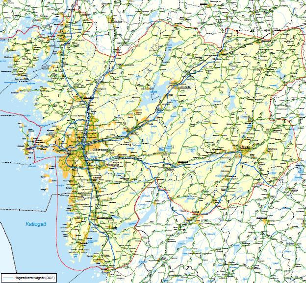 Distrikt Göteborg Indelning DG (F), Högtrafikerade