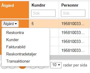 Här visas alla obetalda fakturor för de som har ett