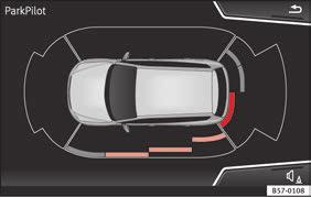 Automatisk aktivering Om parkeringshjälpen slås av med hjälp av -knappen måste följande åtgärder vidtas för att den ska slås på automatiskt: Stäng av tändningen och sätt på den igen.