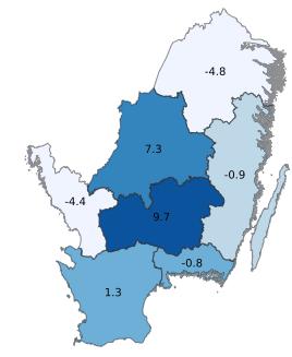 Gästnätter BI SYD, jan-juli 2017 Förklaring av innehållet I detta hörn står vilket område och vilken period bilden gäller samt totalsiffror för perioden.