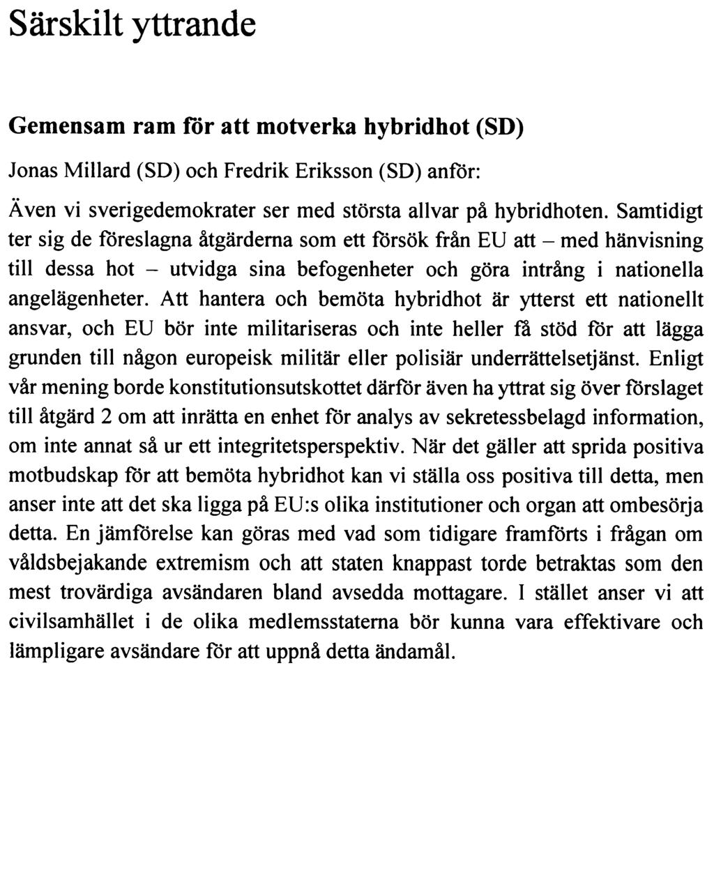 KONSTITUTIONSUTSKOTTETS YTTRANDE
