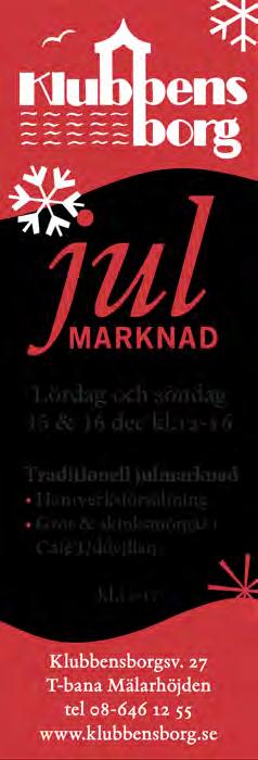 Vi kommer att träffas ca en gång i månaden på måndagar kl. 19.00 i kyrksalen, Älvsjökyrkan. 10 december, 21 januari, 18 februari och 18 mars. LUCIA I ÄLVSJÖKYRKAN Lördagen den 15 december 14.00 17.