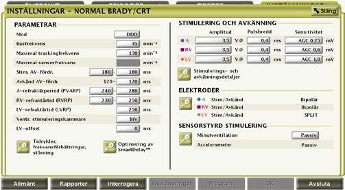 På sidan fliken "Settings" För att programmera Tracking Preference-värde 4.