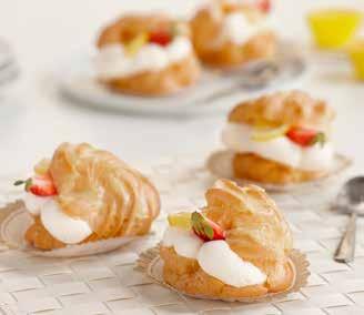 Citron-Petits Chouxbakelser Nöt-Crème Petits Choux Petits Choux Komplett (Varmt 50 60 C) 500 g Petits Choux Komplett (Varmt 50 60 C) 500 g Citronkräm Fruktfyllning Jordgubb Vispad grädde Väg upp