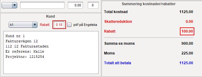 Kreditfaktura Klickar du i Kreditfaktura, fyll i Fakturanummer som ska krediteras. Då skapar programmet en kreditfaktura med (minus) på alla artiklar, klicka på Miniräknare för att räkna om.