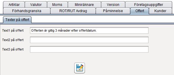 Offert Offerter skapas på exakt samma sätt som fakturor.